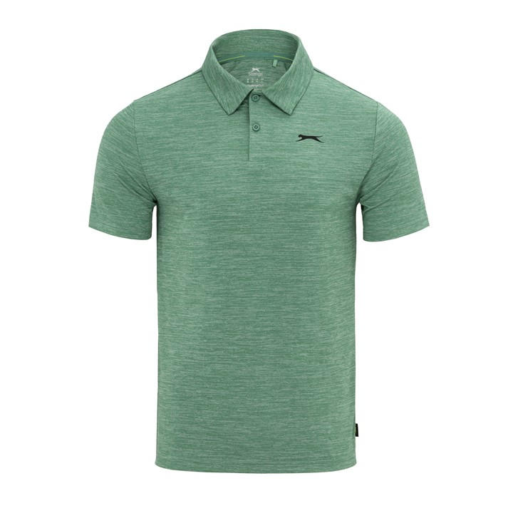 Slazenger Men' Green Golf Solid Polo in Size S, Sports Direct