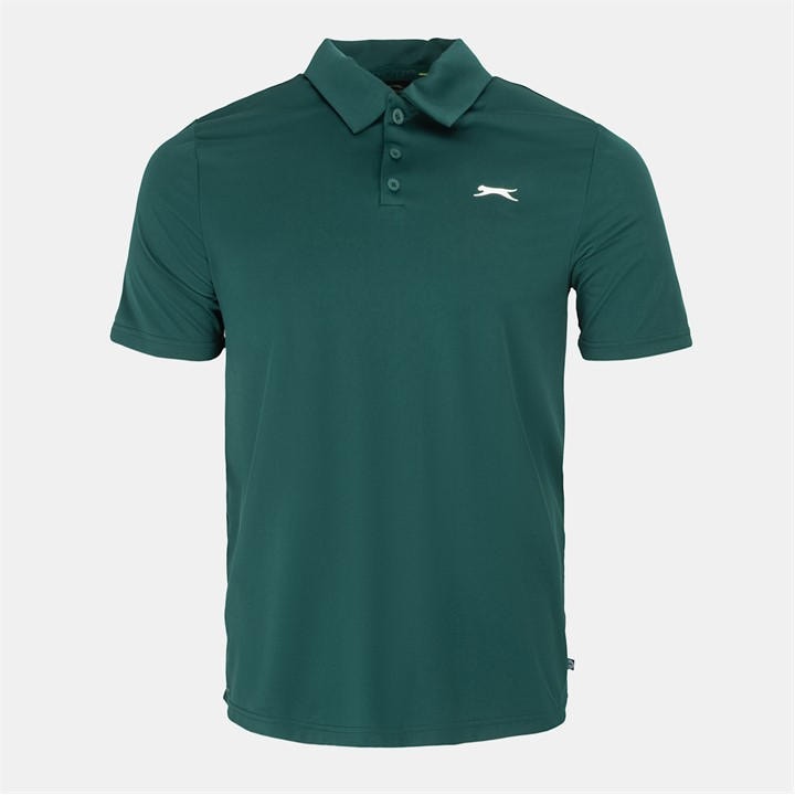Slazenger Men's Green Golf Solid Polo in Size XL, Sports Direct