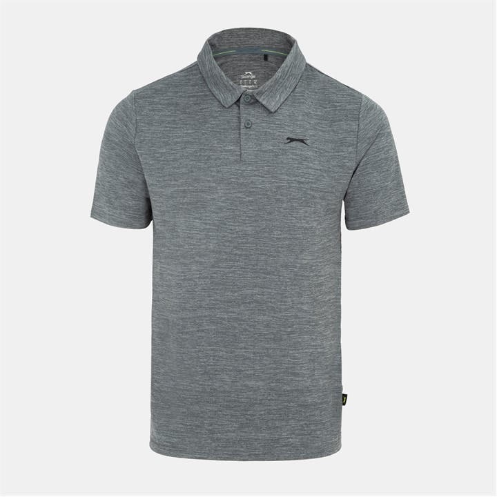 Slazenger Men's Grey Golf Solid Polo in Size XL, Sports Direct