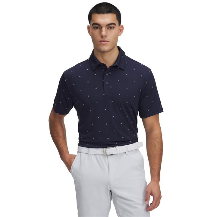 Under Armour Men's Blue Printed Short-Sleeve Performance Polo Shirt in Size XL, Sports Direct