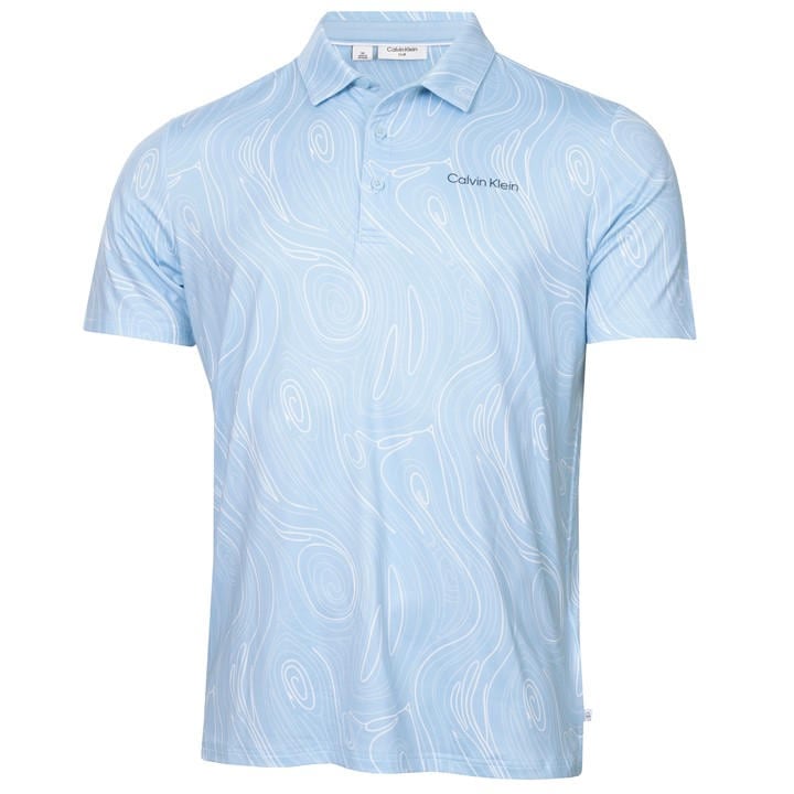 Calvin Klein Golf Men's Blue Short Sleeve Performance Polo Shirt in Size M, Sports Direct