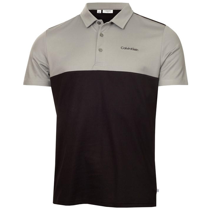 Calvin Klein Golf Men's Black Jc Block Short Sleeve Performance Polo Shirt in Size M, Sports Direct
