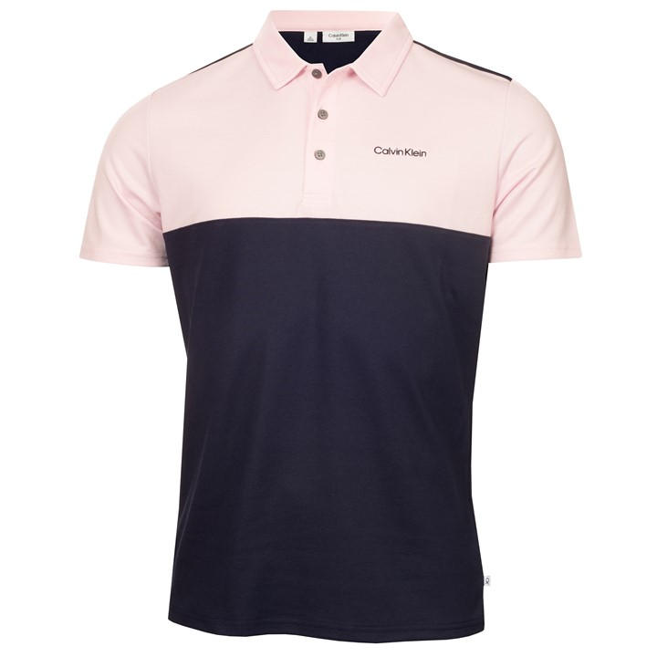 Calvin Klein Golf Men's Blue Jc Block Short Sleeve Performance Polo Shirt in Size 2XL, Sports Direct