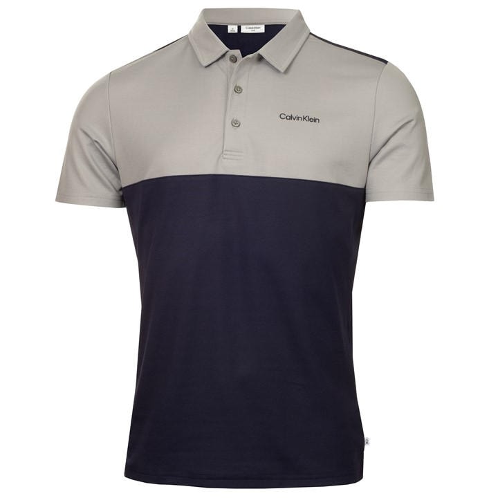 Calvin Klein Golf Men's Blue Jc Block Short Sleeve Performance Polo Shirt in Size 2XL, Sports Direct