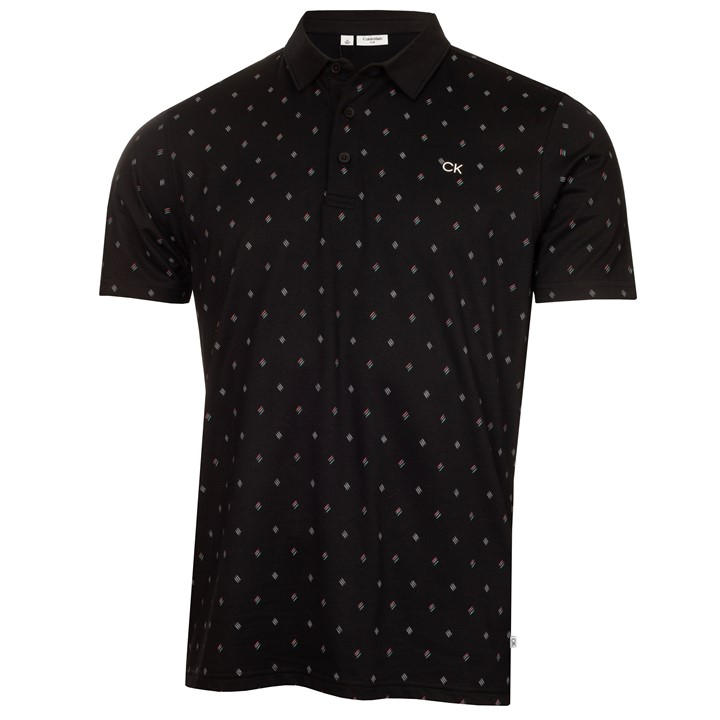 Calvin Klein Golf Men's Black Short Sleeve Performance Polo Shirt in Size M, Sports Direct
