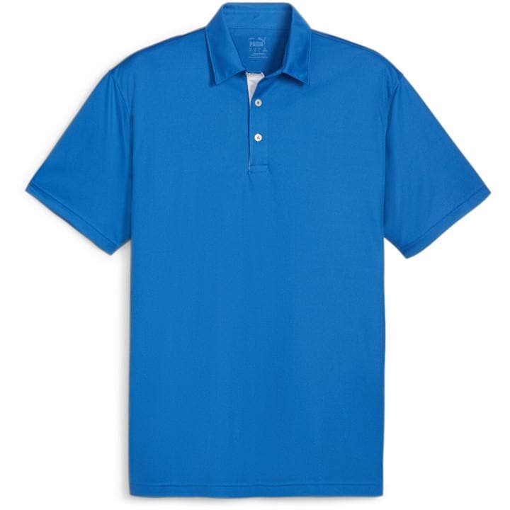 Puma Men' Blue Pure Solid Short Sleeve Performance Polo Shirt in Size S, Sports Direct