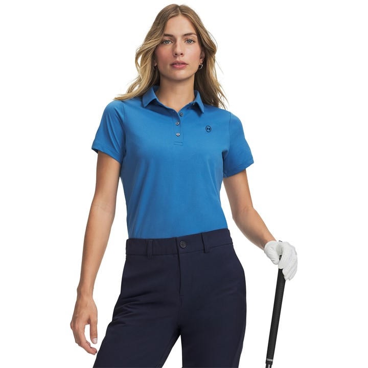 Under Armour Women's Blue Ua Armourdry Ss Polo in Size 12, Sports Direct