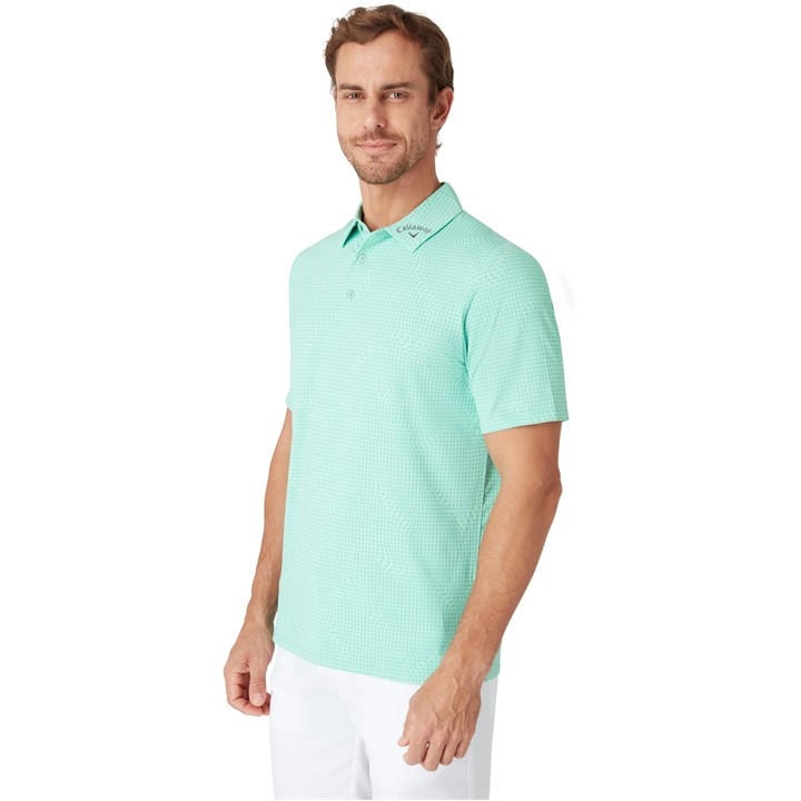 Callaway Men' Green Short-Sleeve Performance Polo Shirt in Size S, Sports Direct