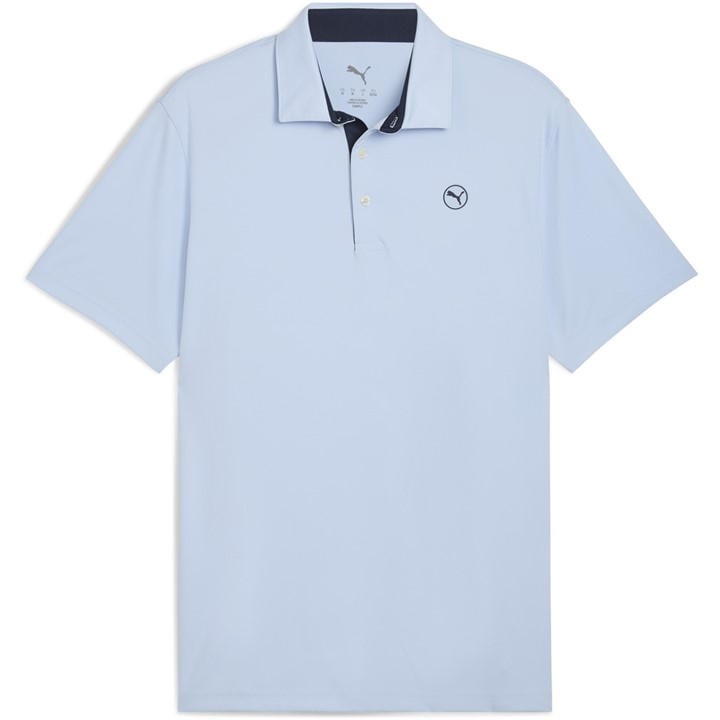 Puma Men' Blue Short-Sleeve Performance Polo Shirt in Size S, Sports Direct
