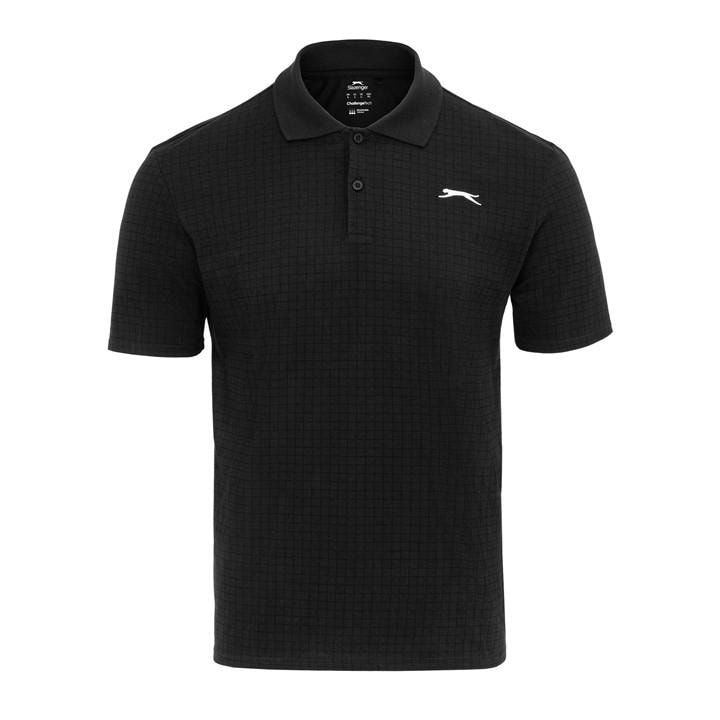Slazenger Men's Black Check Golf Polo in Size 4XL, Sports Direct