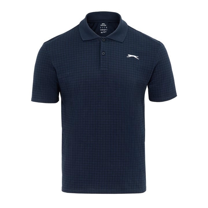 Slazenger Men's Blue Check Golf Polo in Size 2XL, Sports Direct