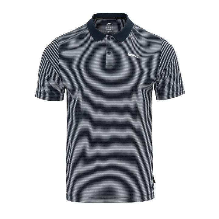 Slazenger Men's Blue Micro Stripe Golf Polo Shirt in Size 4XL, Sports Direct