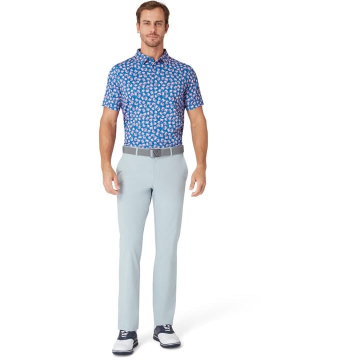 Callaway Men's Blue Short-Sleeve Performance Polo Shirt in Size M, Sports Direct