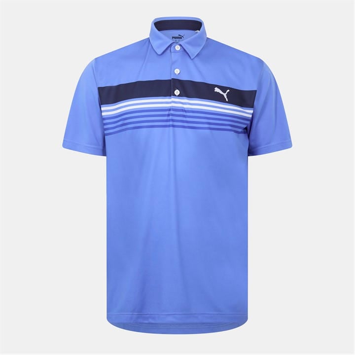 Puma Men' Blue Short-Sleeve Performance Polo Shirt in Size S, Sports Direct