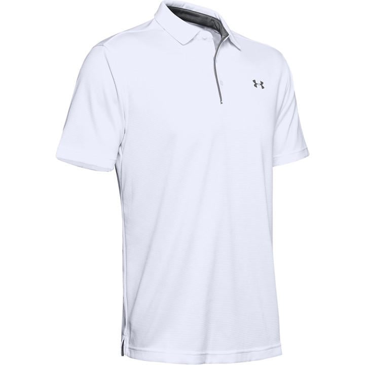 Under Armour Men's White Tech Polo in Size L, Sports Direct