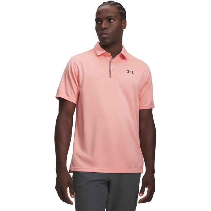 Under Armour Men's Pink Tech Polo in Size M, Sports Direct