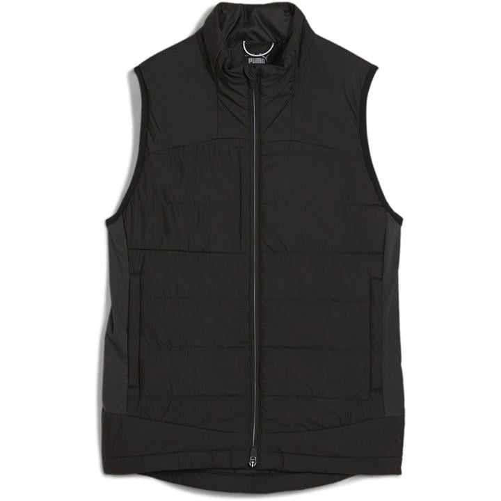 Puma Women's Black Kyley Quilted Long Sleeve Performance Polo Shirt in Size 10, Sports Direct