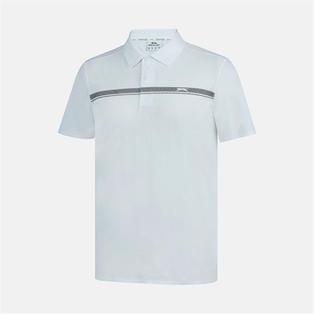 White - Slazenger - Men's Slagenzer Golf Short Sleeve Performance Polo Shirt