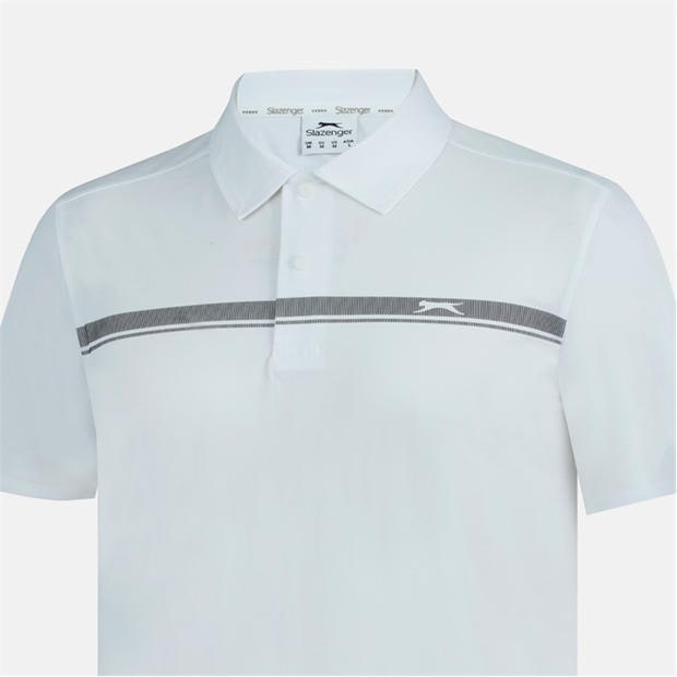 White - Slazenger - Men's Slagenzer Golf Short Sleeve Performance Polo Shirt