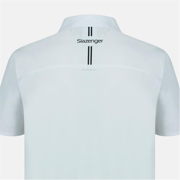 White - Slazenger - Men's Slagenzer Golf Short Sleeve Performance Polo Shirt