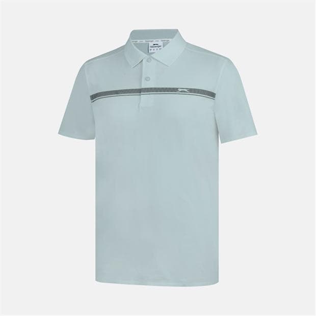 Grey - Slazenger - Men's Slagenzer Golf Short Sleeve Performance Polo Shirt