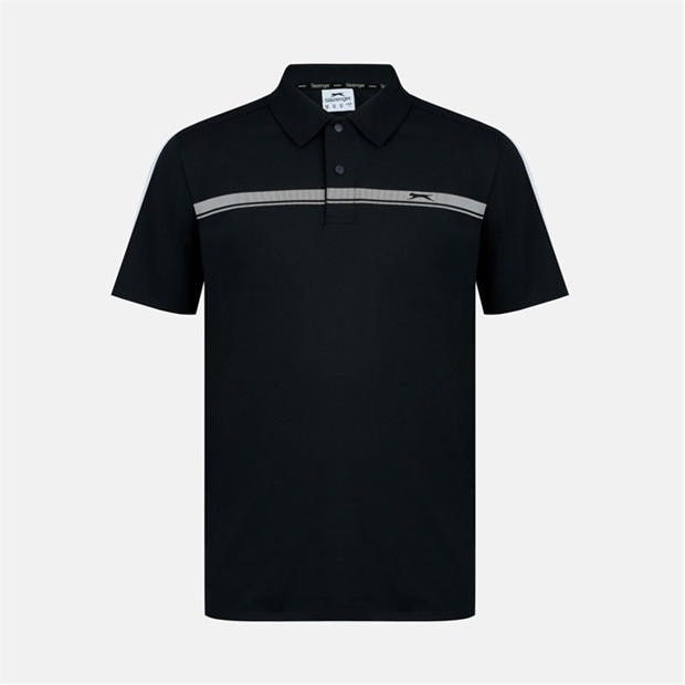 Black - Slazenger - Men's Slagenzer Golf Short Sleeve Performance Polo Shirt