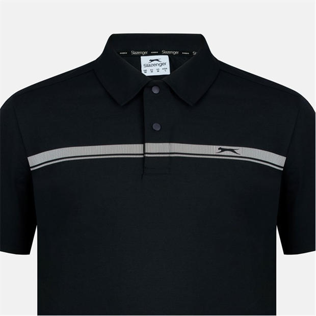 Black - Slazenger - Men's Slagenzer Golf Short Sleeve Performance Polo Shirt