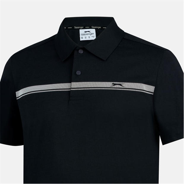 Black - Slazenger - Men's Slagenzer Golf Short Sleeve Performance Polo Shirt