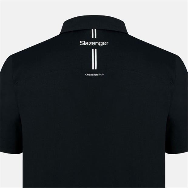 Black - Slazenger - Men's Slagenzer Golf Short Sleeve Performance Polo Shirt
