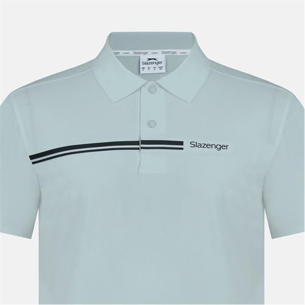 Grey - Slazenger - Men's Slagenzer Golf Short Sleeve Performance Polo Shirt