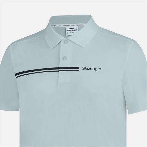 Grey - Slazenger - Men's Slagenzer Golf Short Sleeve Performance Polo Shirt