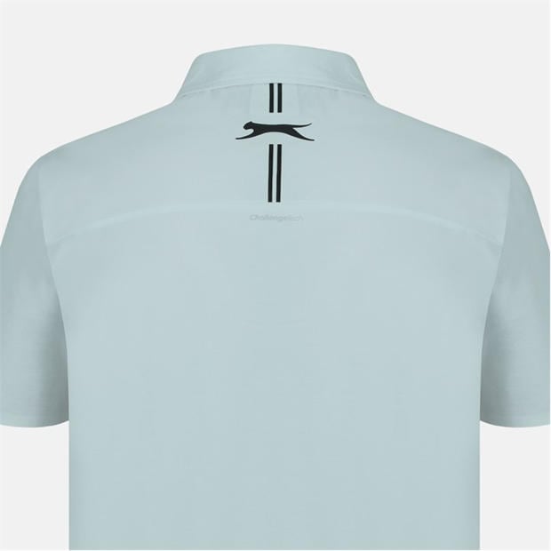 Grey - Slazenger - Men's Slagenzer Golf Short Sleeve Performance Polo Shirt