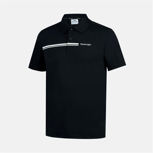 Black - Slazenger - Men's Slagenzer Golf Short Sleeve Performance Polo Shirt