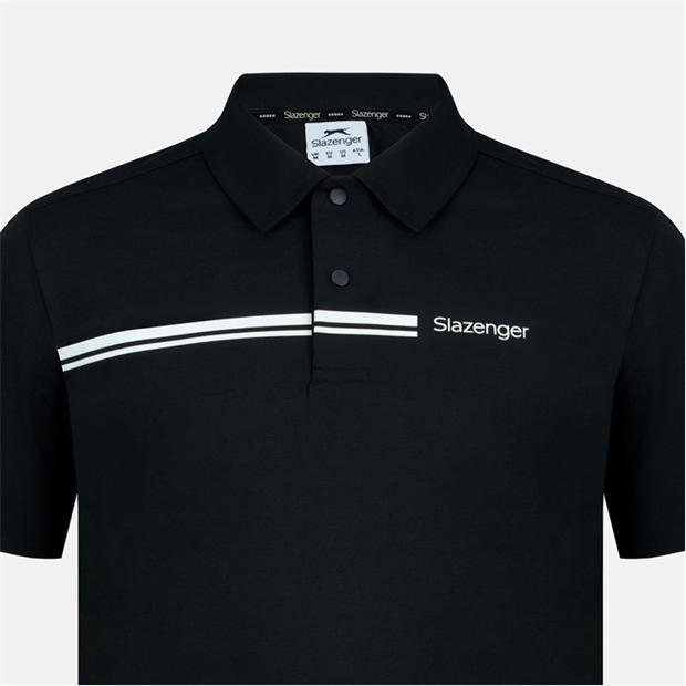 Black - Slazenger - Men's Slagenzer Golf Short Sleeve Performance Polo Shirt