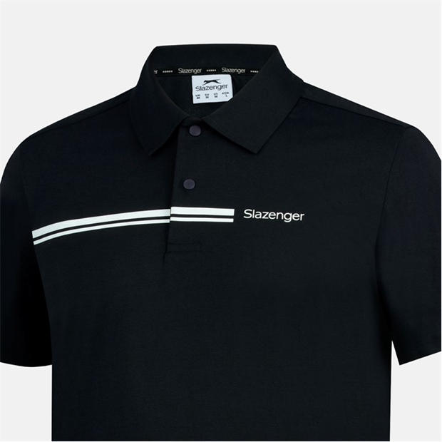 Black - Slazenger - Men's Slagenzer Golf Short Sleeve Performance Polo Shirt