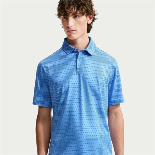 University Blue - Nike - Men's Velocity Short-Sleeve Dri-FIT Polo