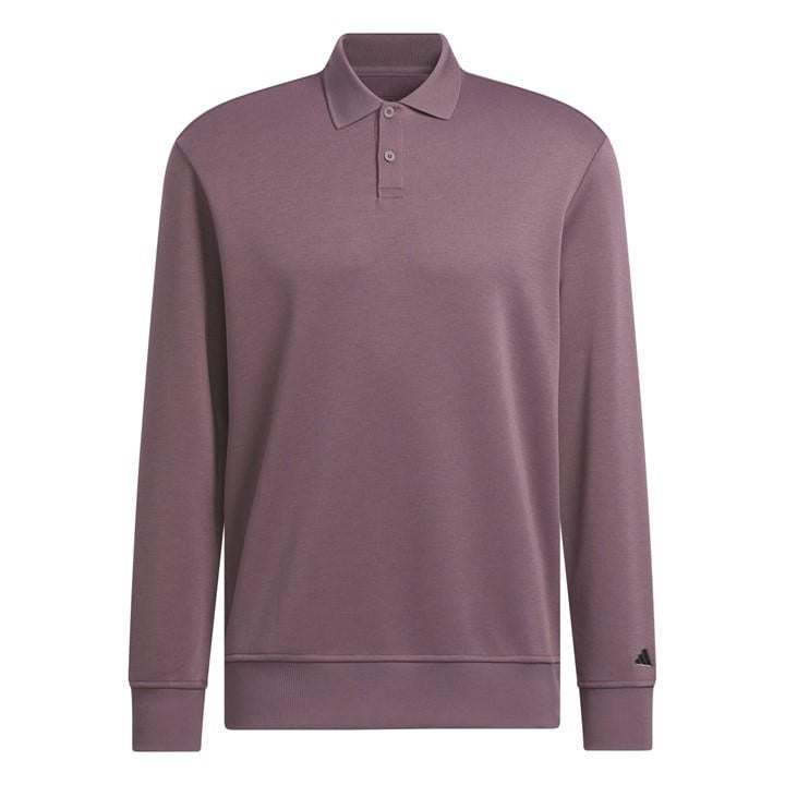 Adidas Men's Purple Go-To Long Sleeve Polo Shirt in Size XS, Sports Direct