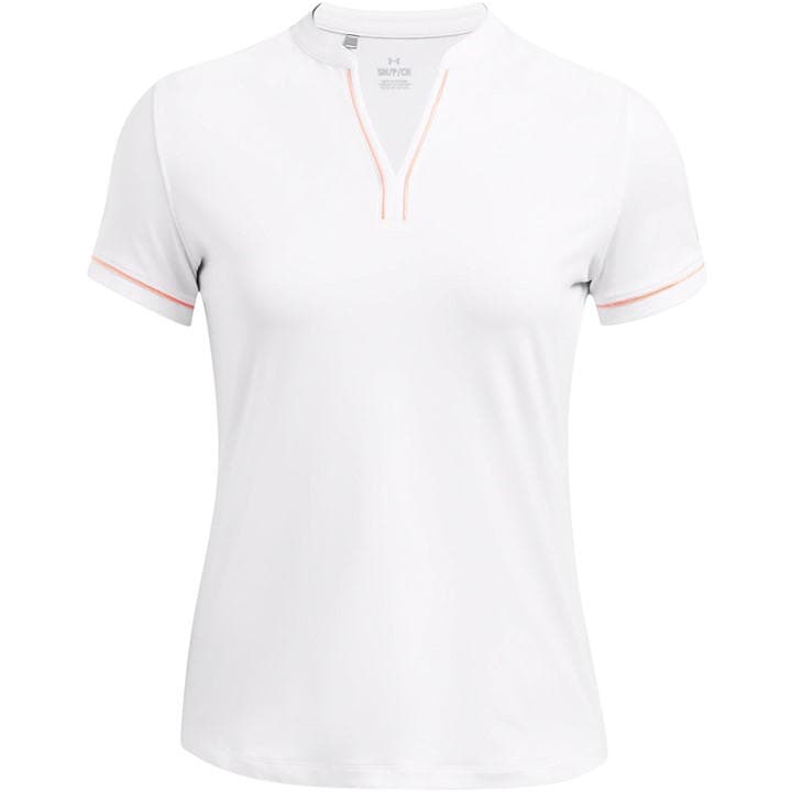Under Armour Women's White Short Sleeve Performance Polo Shirt in Size 14, Sports Direct