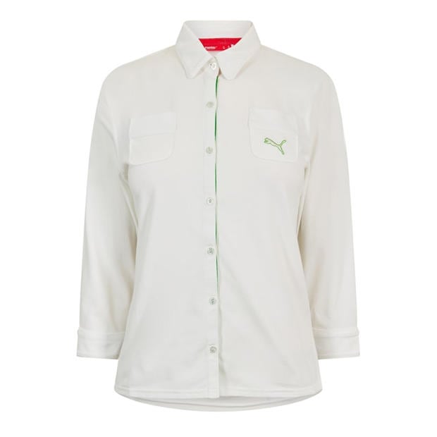 White - Puma - Golf 3/4 Sleeve Shirt Womens