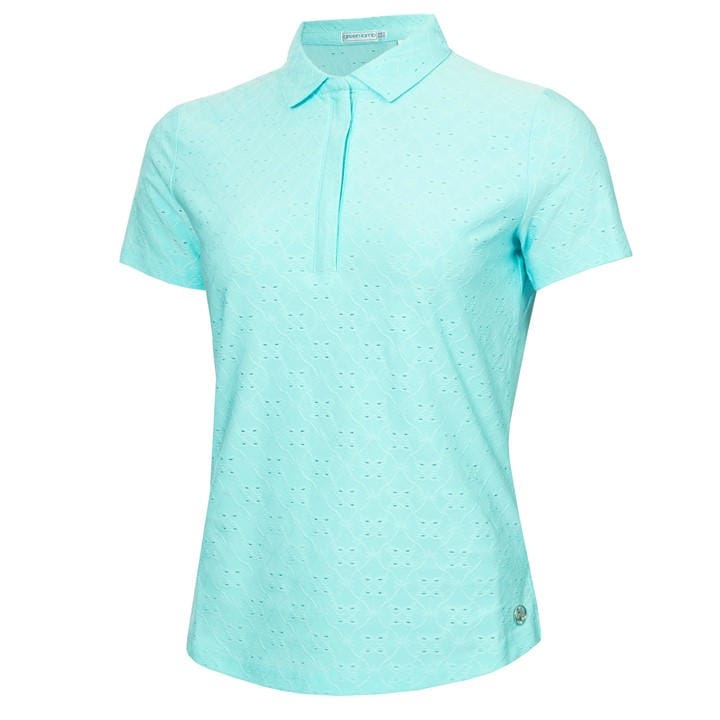 Calvin Klein Golf Women's Blue Short-Sleeve Performance Polo Shirt in Size 8, Sports Direct