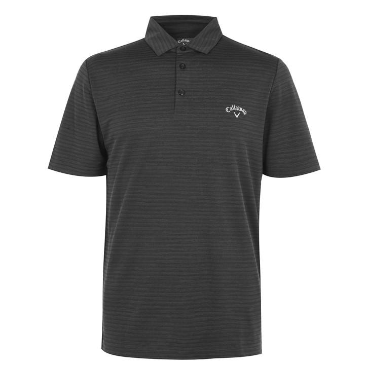 Callaway Men' Black Herringbone Golf Polo Shirt in Size S, Sports Direct