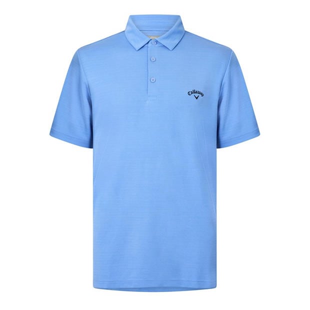 Vista Blue - Callaway - Herringbone Golf Polo Shirt Mens