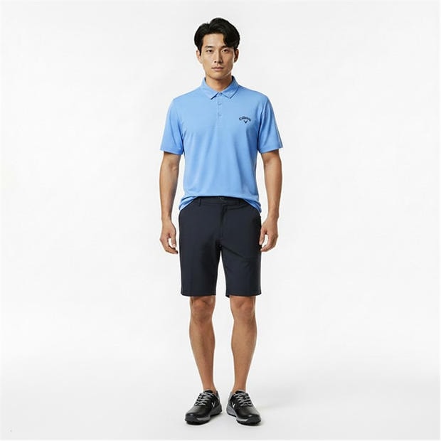 Vista Blue - Callaway - Herringbone Golf Polo Shirt Mens
