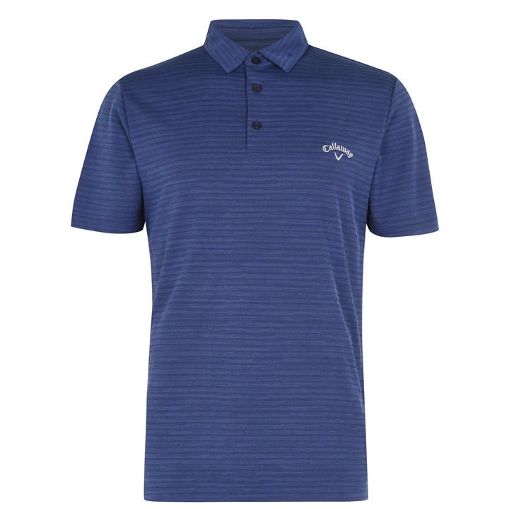 Callaway Men's Blue Herringbone Golf Polo Shirt in Size 2XL, Sports Direct