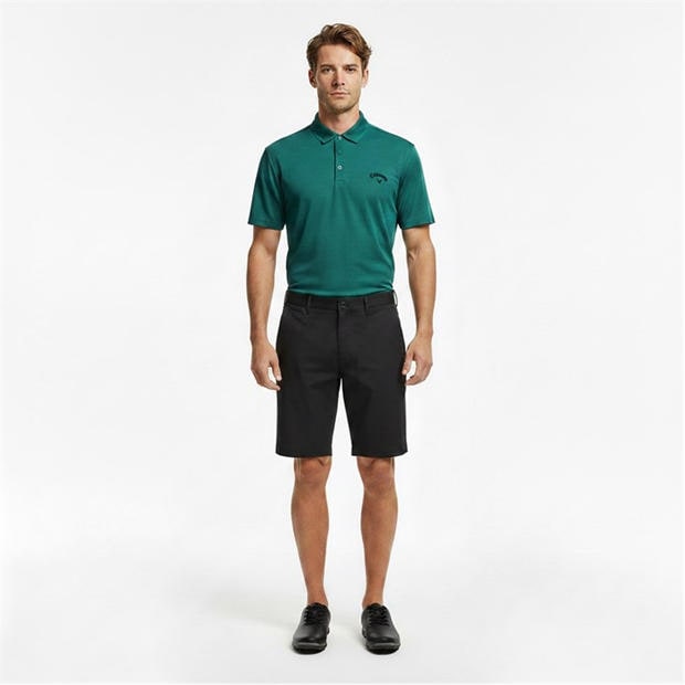 Masters Green - Callaway - Herringbone Golf Polo Shirt Mens