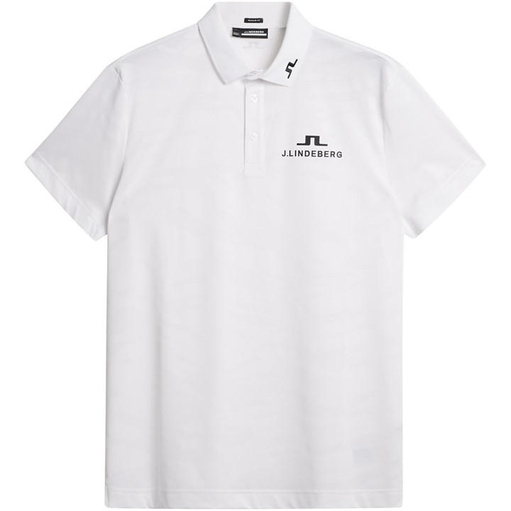 J Lindeberg Golf Men's Short-Sleeve Performance Polo Shirt White Large - Image 2