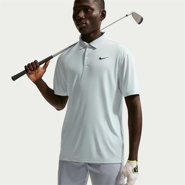 Grey/White - Nike - Men's Short Sleeve Performance Polo Shirt