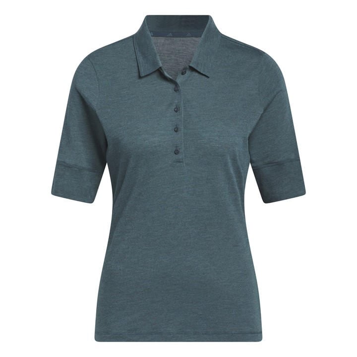 Adidas Women' Blue Short-Sleeve Performance Polo Shirt in Size S, Sports Direct