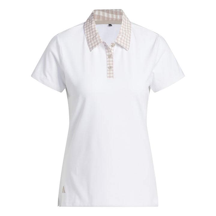 Adidas Women's White Short-Sleeve Performance Polo Shirt in Size XL, Sports Direct