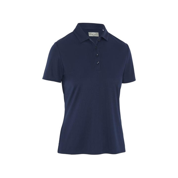 Callaway Women's Blue Tournament Golf Short-Sleeve Performance Polo Shirt in Size 10, Sports Direct